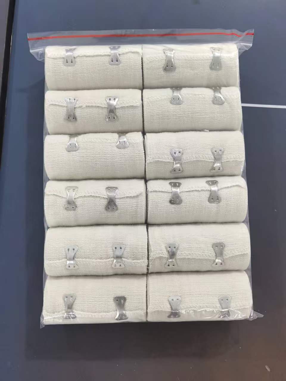 Nuevo lanzamiento de Haorun medical: vendaje de tejido liso de spandex de 105 g y 120 g con borde liso (blanco natural): perfecto para el mercado de alta gama