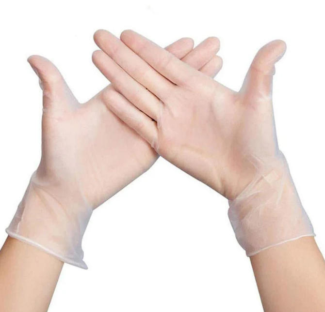 Guantes de vinilo desechables