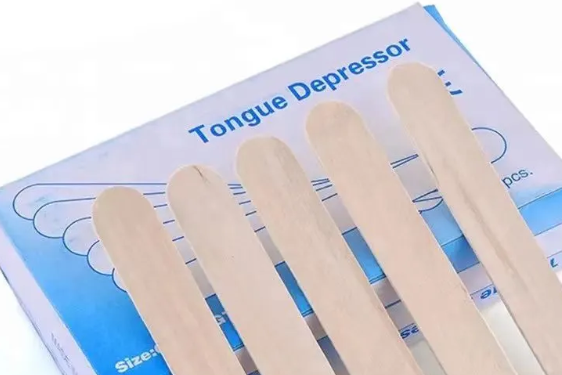 Depresor de lengua de madera desechable